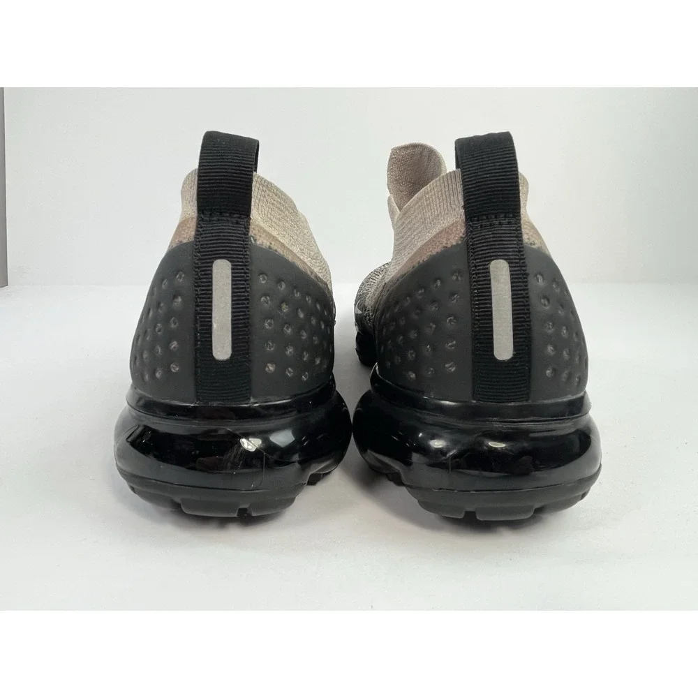 Nike Air Vapormax Women Size 8 Flyknit Moc Moon Particle Black Grey AJ6599-202